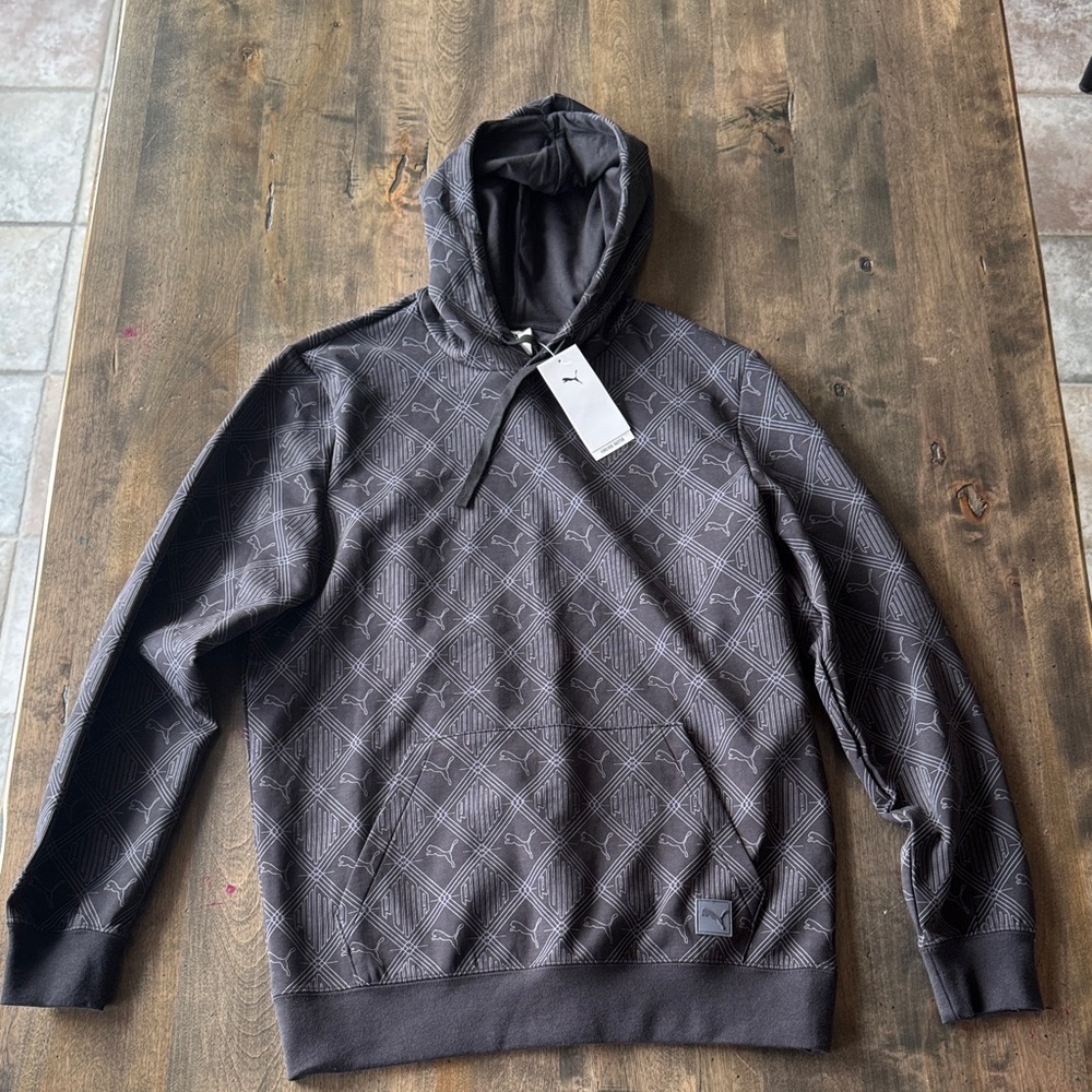 Puma Charcoal Patterned Men's Hoodie